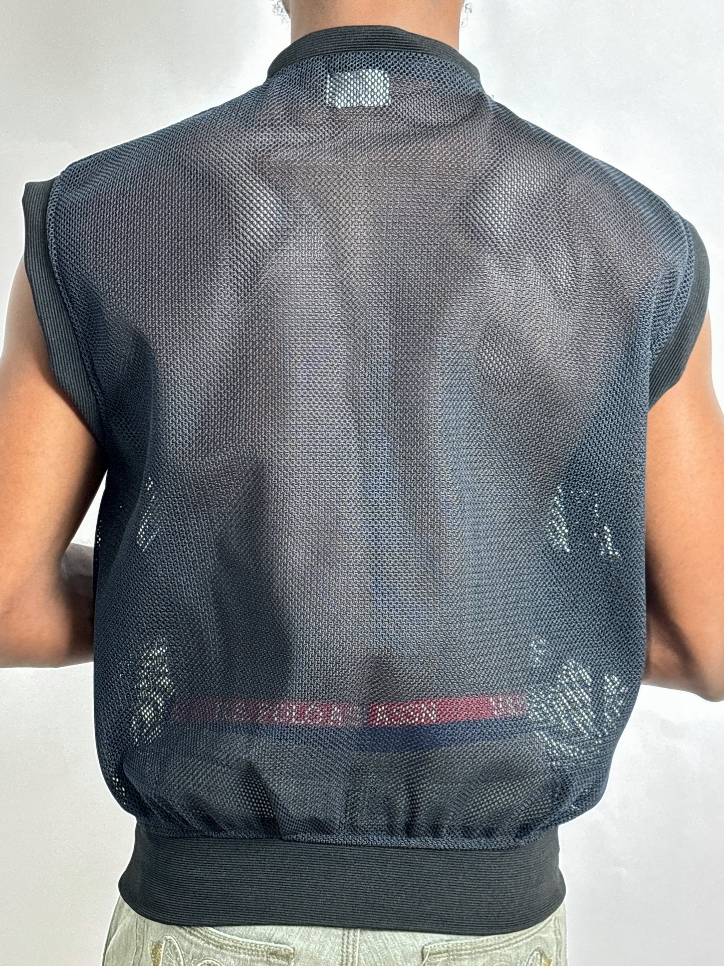 Débardeur streetwear zippé noir unisexe
