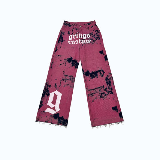 Jean Large Recyclé Rose Splash